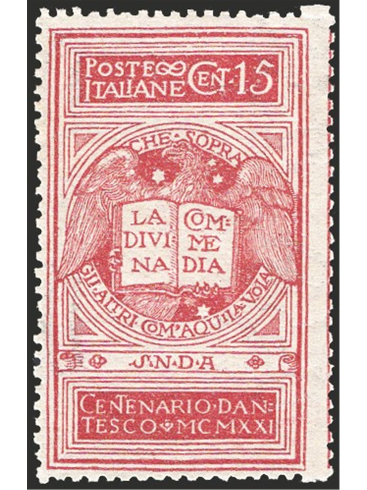 Italy 1921 Dante 15 c. brownish pink no. 116B CiBaFil certified Cat. € 3,000 (**)