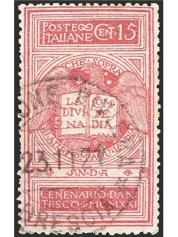 Italia 1921 Dante 15 c. rosa brunastro con annullo di Gardone Riviera n° 116B Cert. CiBaFil Cat. € 5.000 (U)