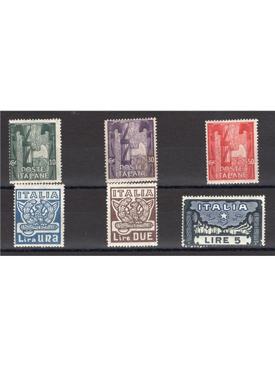 Italy 1923 March on Rome series no. 141/46 CiBaFil certificate Cat. €325 (**)