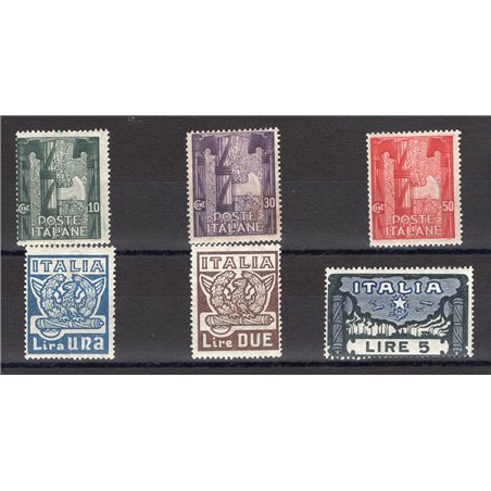 Italy 1923 March on Rome series no. 141/46 CiBaFil certificate Cat. €325 (**)