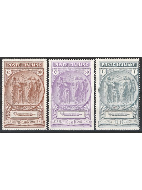 Italia 1923 Camicie Nere serie n° 147/49 Cat. € 400 (**)
