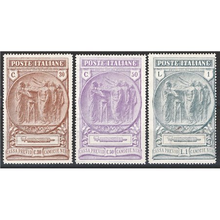 Italia 1923 Camicie Nere serie n° 147/49 Cat. € 400 (**)
