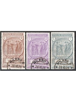 Italia 1923 Camicie Nere serie n° 147/49 Cert. Biondi Cat. € 750 (U)