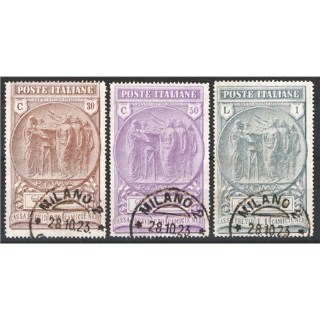 Italia 1923 Camicie Nere serie n° 147/49 Cert. Biondi Cat. € 750 (U)
