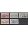 Italia 1923 Manzoni serie n° 151/55 con ottima centratura Cert. Biondi Cat. € 2.000 (**)