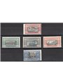Italy 1923 Manzoni series no. 151/55 certified by Biondi catalogue price €1,000 (**)