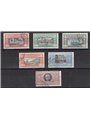 Italia 1923 Manzoni serie n° 151/56 con annulli non garantiti in quanto poco leggibili.  Cat. € 9.000 (U)