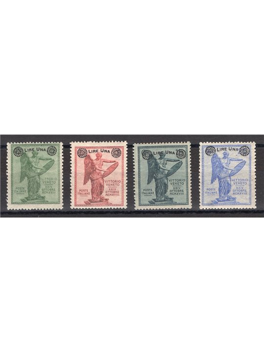 Italia 1924 Vittoria soprast. serie n° 158/61 Cert. CiBaFil Cat. € 300 (**)