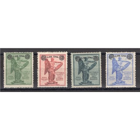 Italy 1924 Victory Overlay series no. 158/61. Cert. CiBaFil Cat. €300 (**)