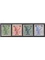 Italy 1924 Victory Overlay series no. 158/61. Cert. CiBaFil Cat. €300 (**)