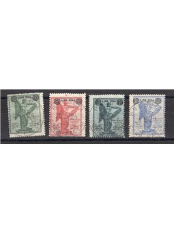 Italia 1924 Vittoria soprast. serie n° 158/61 Cert. CiBaFil Cat. € 2.200 (U)