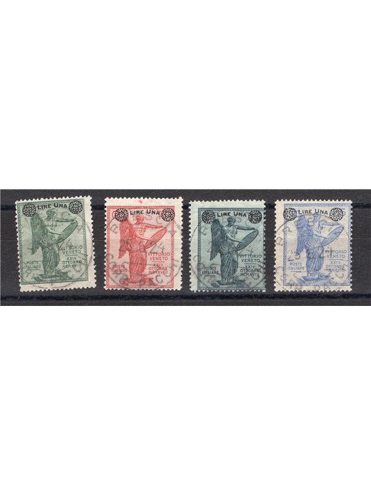 Italia 1924 Vittoria soprast. serie n° 158/61 Cert. CiBaFil Cat. € 2.200 (U)