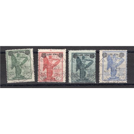 Italia 1924 Vittoria soprast. serie n° 158/61 Cert. CiBaFil Cat. € 2.200 (U)