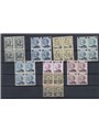 Italy 1924/25 Provisional overprints series no. 175/82 in a block of four Biondi Cert. Cat. € 875+ (**)