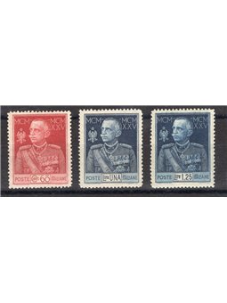 Italy 1926/26 Jubilee series no. 186/88 with excellent centring CiBaFil cert. Cat. €500 (**)