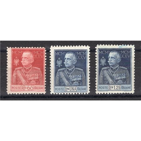 Italy 1925/26 Jubilee 11-tooth series no. 189/91 CiBaFil certificate Cat. €550 (**)