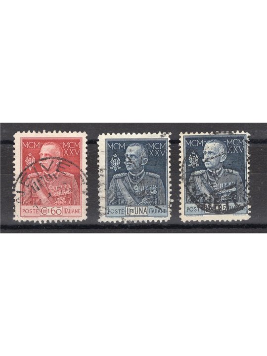 Italia 1925/26 Giubileo dent. 11 serie n° 189/91 Cert. Biondi Cat. € 240 (U)