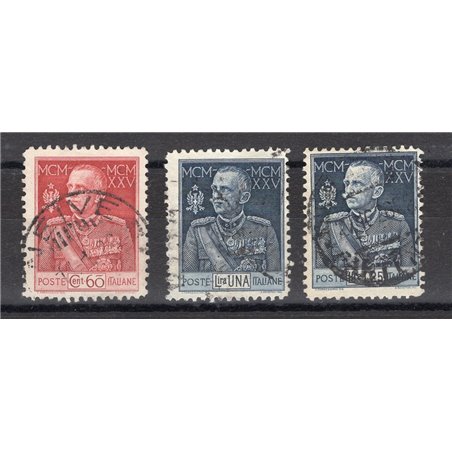 Italia 1925/26 Giubileo dent. 11 serie n° 189/91 Cert. Biondi Cat. € 240 (U)
