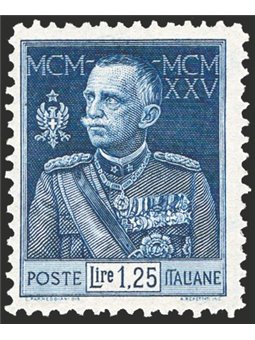 Italia 1925/26 Giubileo 1,25 £ dent. 11 n° 191 Cert. CiBaFil Cat. € 550 (**)