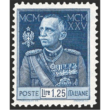 Italy 1925/ 26 Jubilee 1.25 £ perforation 11 no. 191 CiBaFil certified Cat. €550 (**)