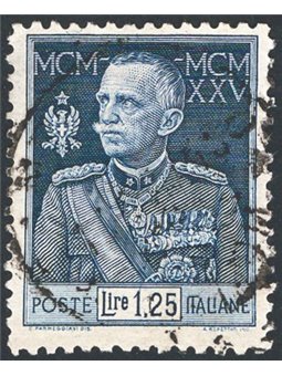 Italia 1925/26 Giubileo 1,25 £ dent. 11 n° 191 Cert. Biondi Cat. € 240 (U)