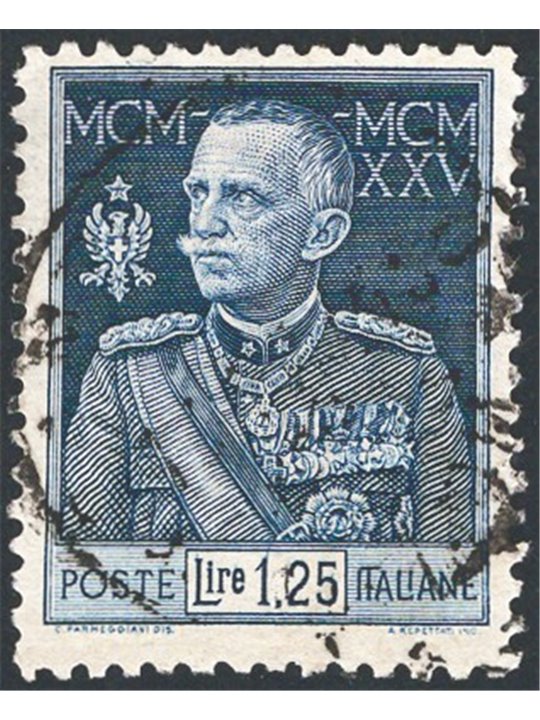 Italia 1925/26 Giubileo 1,25 £ dent. 11 n° 191 Cert. Biondi Cat. € 240 (U)