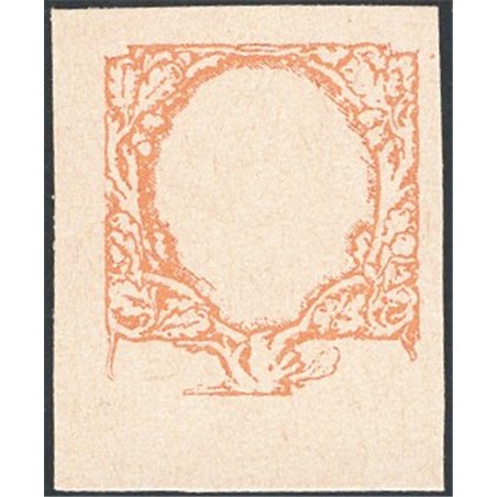 Italy 1926 Floral 2.50 £ trial of the orange border imperforated without watermark CEI No. PM 202 Biondi certified Cat. €1,500 (