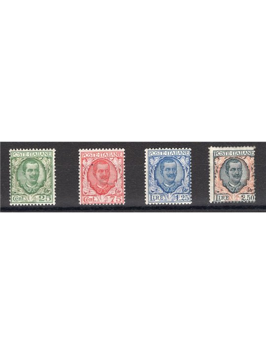Italy 1926 Floral series no. 200/03 CiBaFil certified Cat. €350 (**)