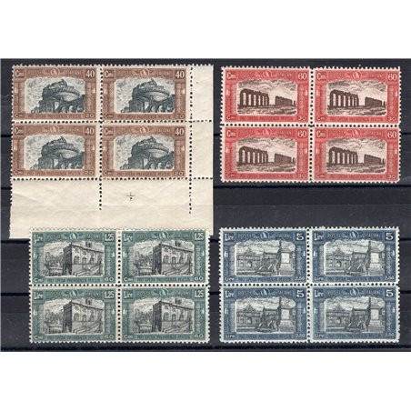 Italia 1926 Milizia I serie n° 206/09 in quartina Cert. Biondi Cat. € 240 (**)