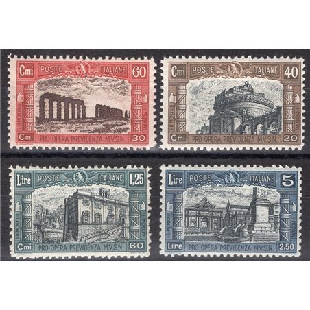 Italy 1926 Militia Series I No. 206/09 with excellent centring Cat. €110 (**)