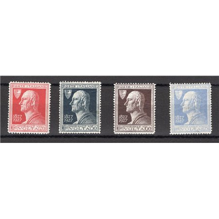 Italy 1927 Volta series no. ° 210/13 with excellent centring Biondi Cert. Cat. € 340 (**)