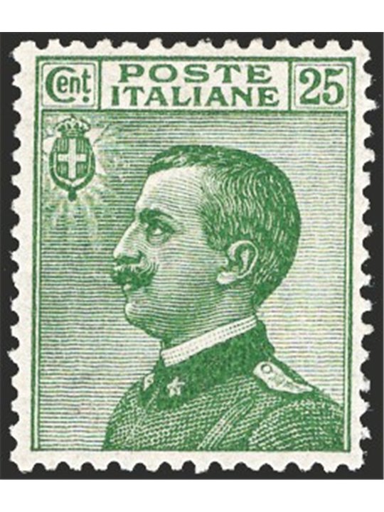 Italy 1927 Michetti 25 c. green no. 219 with excellent centring Cat. €110 (**)