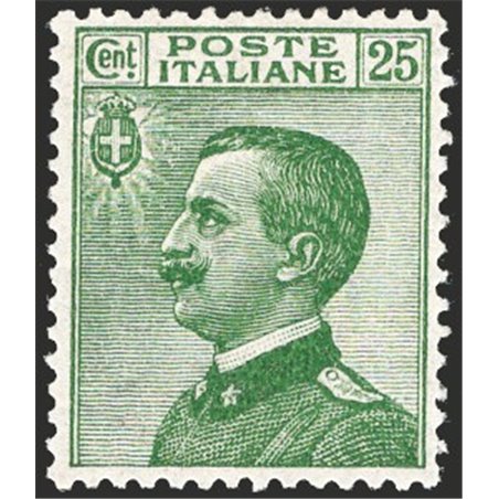 Italy 1927 Michetti 25 c. green no. 219 with excellent centring Cat. €110 (**)