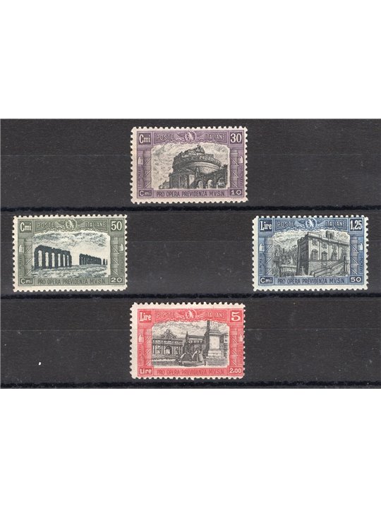 Italia 1928 Milizia II serie n° 220/23 Cert. Biondi Cat. € 450 (**)
