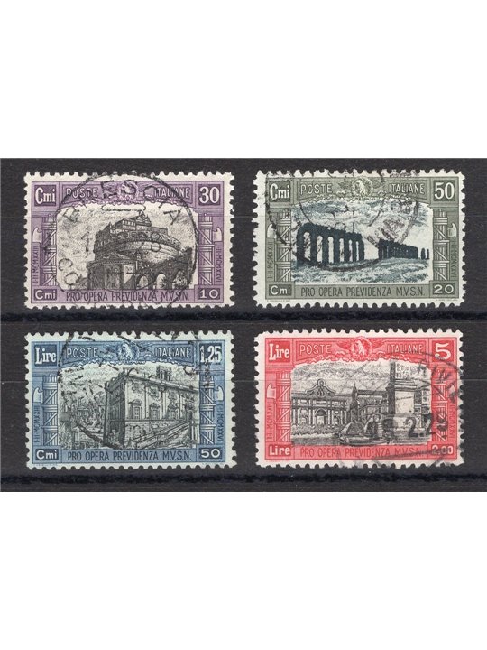 Italia 1928 Milizia II serie n° 220/23 Cert. CiBaFil Cat. € 1.250 (U)