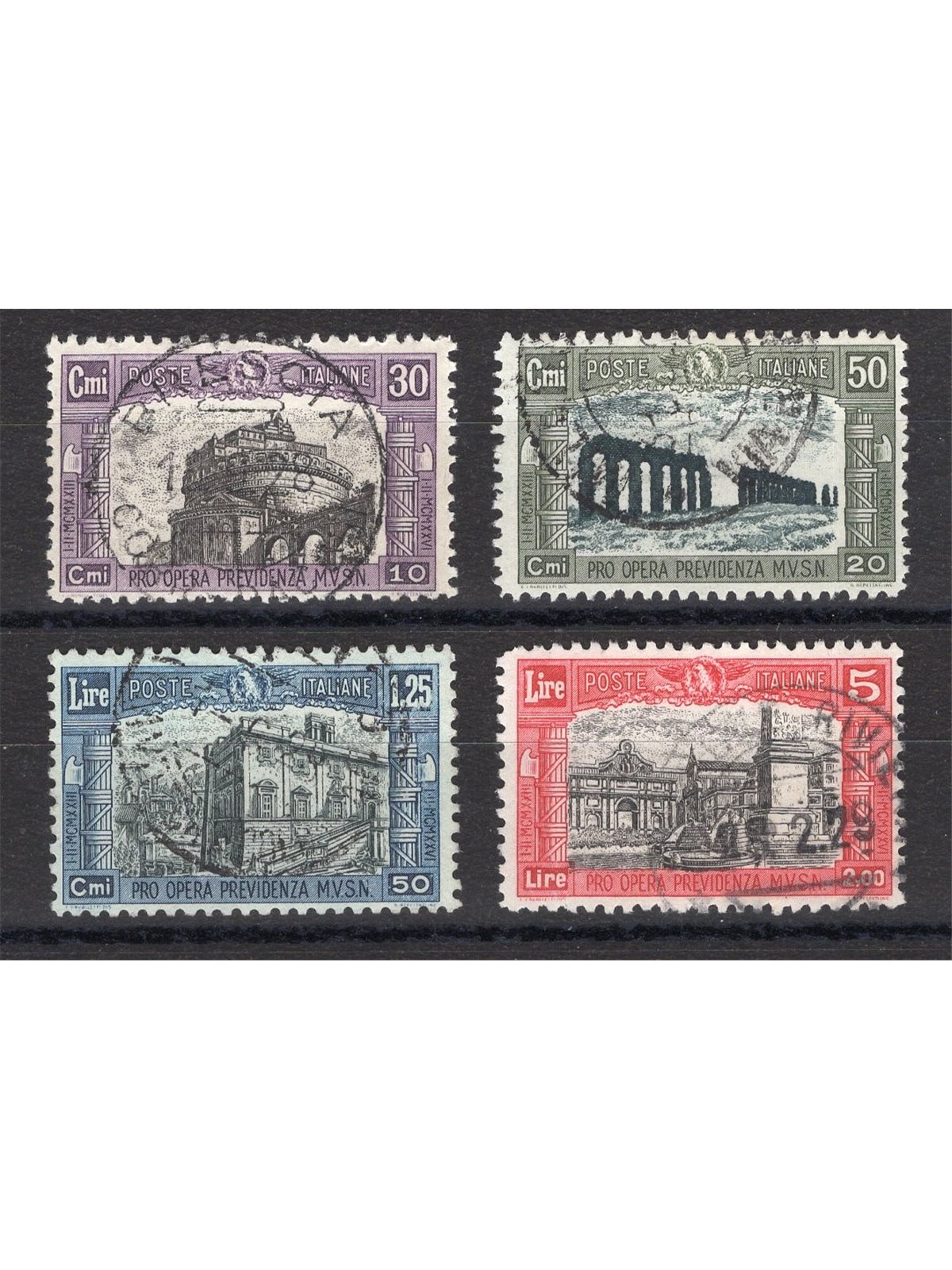 Italy 1928 Milizia Series II No. 220/23 CiBaFil certificate Cat. €1,250 (U)
