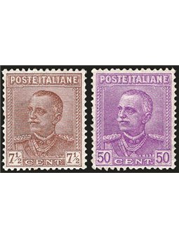 Italia 1928 Tipo Giubileo serie n° 224/25 con ottima centratura Cert. CiBaFil Cat. € 400 (**)