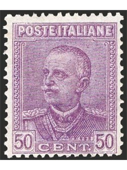 Italy 1928 Parmeggiani type 50 c. very dark lilac-violet no. 225a Apicella certificate Cat. €600 (**)