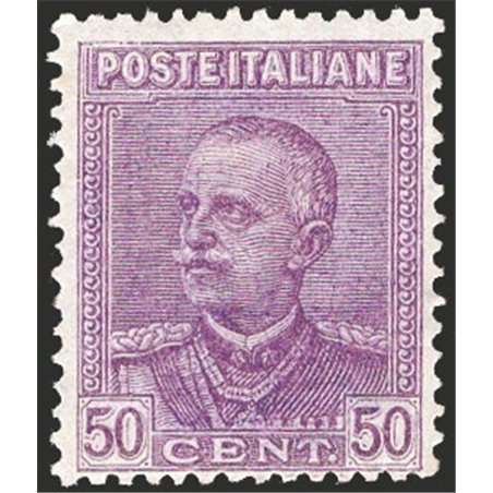 Italia 1928 Tipo Parmeggiani 50 c. lilla violetto scurissimo n° 225a Cert. Apicella Cat. € 600 (**)