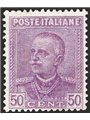 Italia 1928 Tipo Parmeggiani 50 c. lilla violetto scurissimo n° 225a Cert. Apicella Cat. € 600 (**)