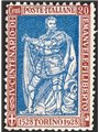 Italia 1928 Emanuele Filiberto 20 c. bruno e oltremare dent. 13¾ a destra ed 11 gli altri tre lati n° 226. Firm. AD ED Cert. CiB