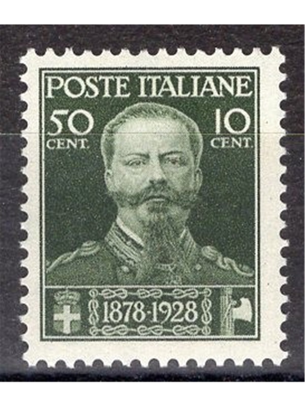 Italia 1929 50° Anniv. della Morte di Vitt. Emanuele II n° 239 con ottima centratura Cat. € 100 (**)