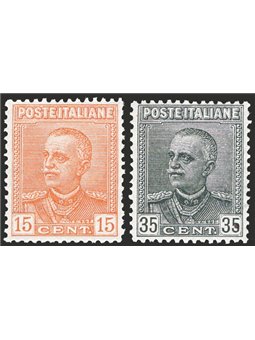 Italy 1929 Jubilee type series No. 240/41 with excellent centring Cat. €180 (**)