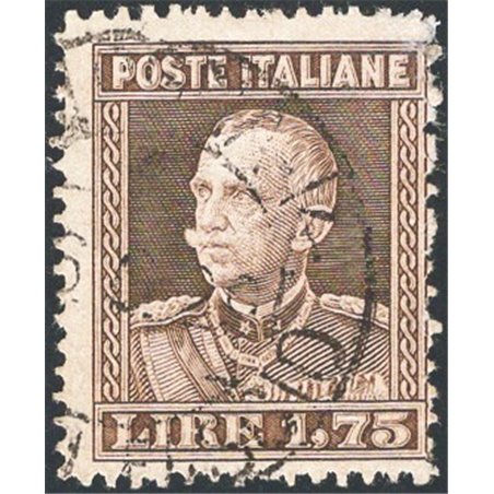 Italia 1928 Vitt. Emanuele tipo Giubileo 1,75 £ bruno dent. 13¾ n° 242. Firm. AD Cert. CiBaFil e Colla Cat. 6.500 (U)