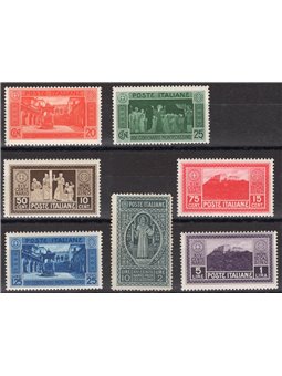 Italy 1929 Montecassino series No. 262/68 Cat. €150 (**)