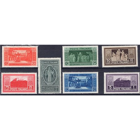 Italia 1929 Montecassino serie n° 262/68 Cat. € 55 (*)