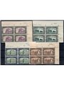 Italia 1930 Milizia III serie n° 272/75 in quartina angolo superiore destro con numero di tavola (300/303) inoltre i valori da 1