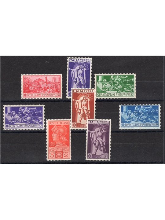 Italia 1930 Ferrucci serie n° 276/80 + P.A. 18/20 Cert. CiBaFil Cat. € 210 (**)
