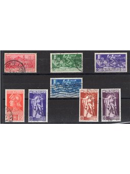 Italia 1930 Ferrucci serie n° 276/80 + P.A. 18/20 con annulli non garantiti in quanto poco leggibili Cat. € 380 (U)
