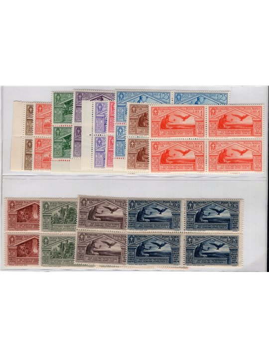 Italia 1930 Virgilio serie n° 282/90 + P.A. 21/24 in quartina Cert. CiBaFil Cat. € 5.625 (**)